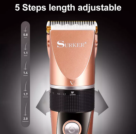 Surker powerful hair clipper adjustable trimmer rechargeable battery 1200mAh SK-826 - surker