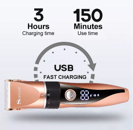 Surker powerful hair clipper adjustable trimmer rechargeable battery 1200mAh SK-826 - surker