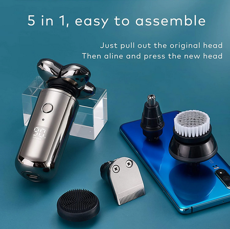 Surker 5in1 washable grooming electric shaver face razor rechargeable LK-6805 - surker