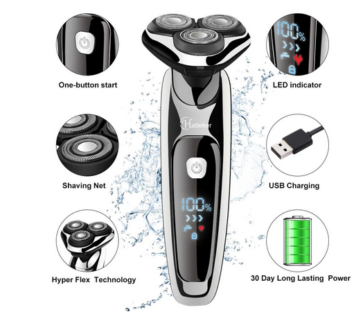 Surker cordless 3in1 grooming kit electric shaver rechargeable rotary RSCX-9598A - surker