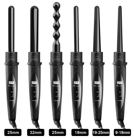 SURKER Ceramic Hair Curling Professional Iron Hair Waver Hair Culer Roller 6P Hair Curler Set Styling Tools 505
