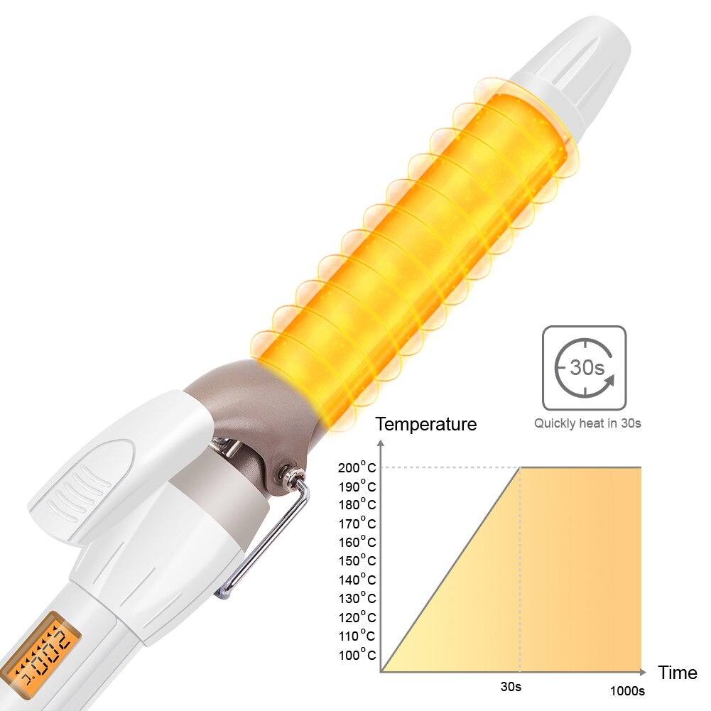 Surker professional hair curling iron ceramic styling tools women thermostatic hair curler bigodini