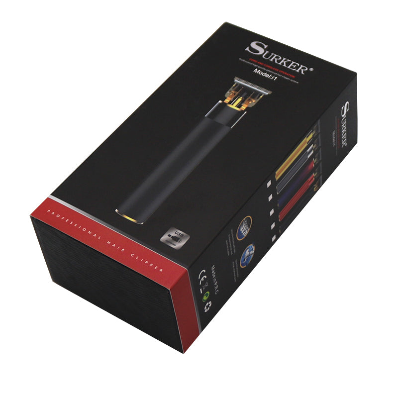 Surker cordless professional hair clipper trimmer for men metal tube 4