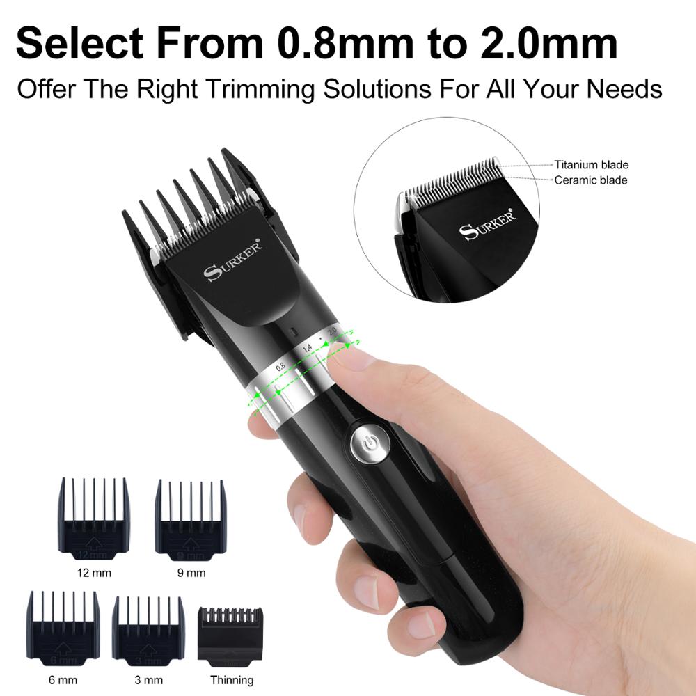 Surker Electric Hair Clipper Rechargeable Professional Waterproof SK-535 - surker