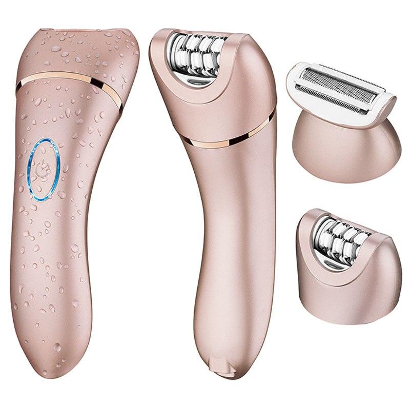 2in1 women epilator electric female epilator facial grooming remover hair removal lady body bikini trimmer shaver kit - surker