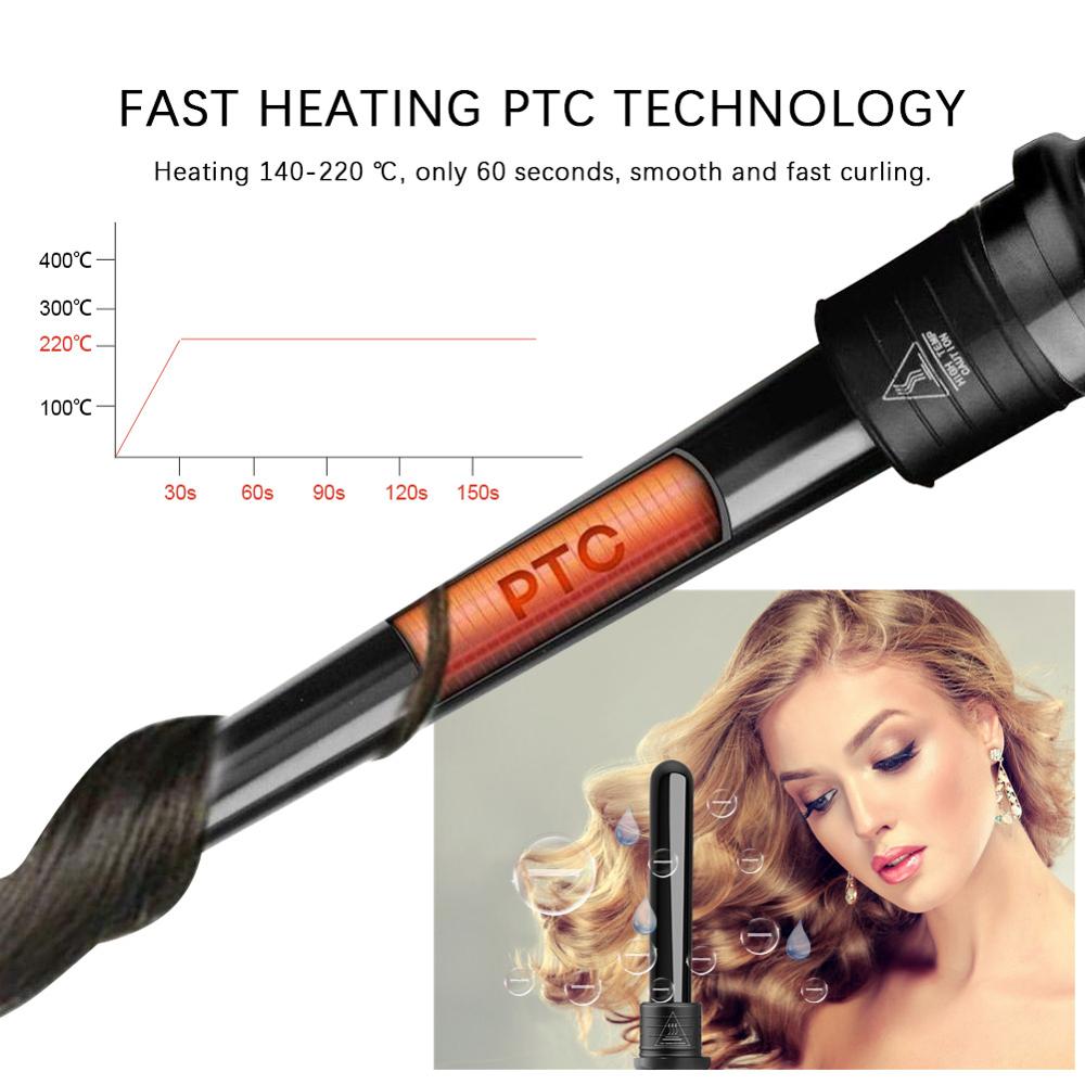 SURKER Ceramic Hair Curling Professional Iron Hair Waver Hair Culer Roller 6P Hair Curler Set Styling Tools 505