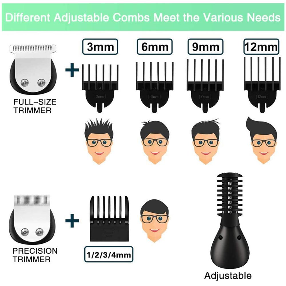 Surker 6in1 Hair Clipper Multifunction Rechargeable Wireless Electric FK8688 - surker