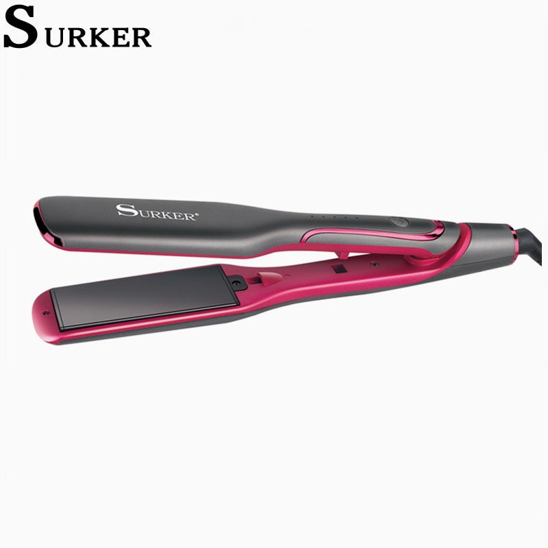 Surker Professional Tourmaline Ceramic Heating Plate Hair Straightener Negative Ion Curling Iron Corrugation Styling Tools