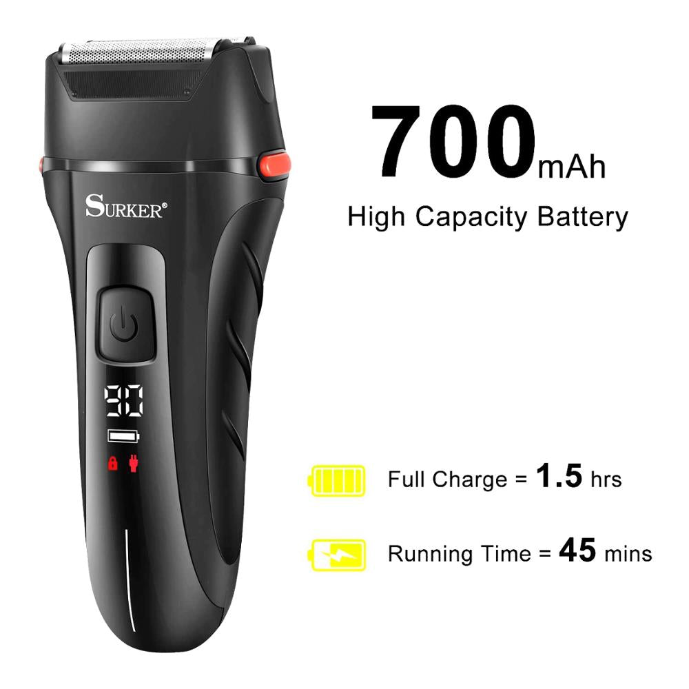 Surker powerful cordless electric shaver pro facial shaving 6