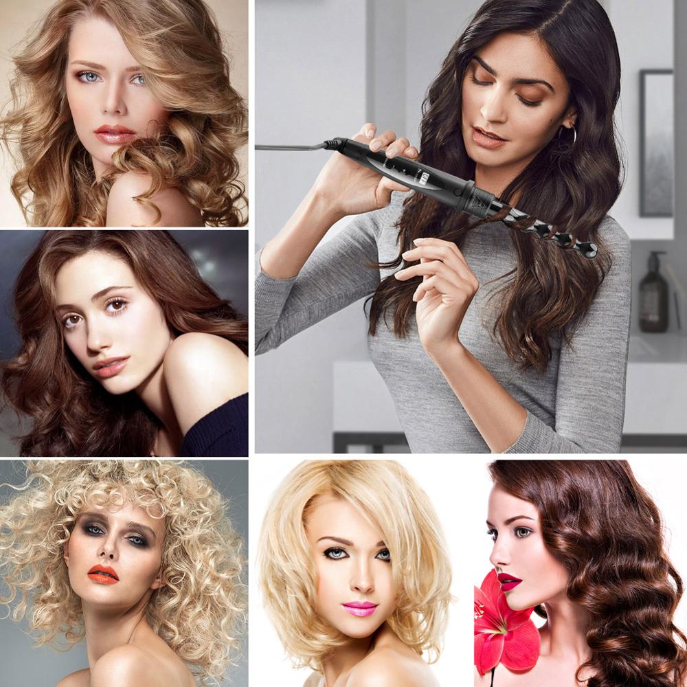SURKER Ceramic Hair Curling Professional Iron Hair Waver Hair Culer Roller 6P Hair Curler Set Styling Tools 505
