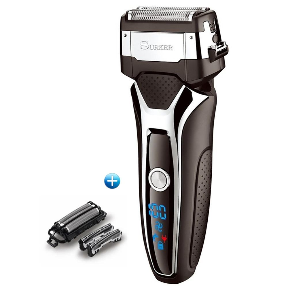 Turbo powerful wet dry electric shaver rechargeable foil face body shaver 6