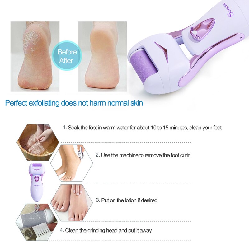 Surker Electric Pedicure Machine Rechargeable Feet Care Tool Dead Skin WF-5008 - surker
