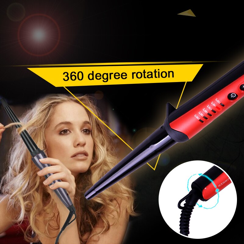 Surker professional Hair Curling Iron Hair waver Pear Flower Cone Electric Styling Tools for Women bigodini