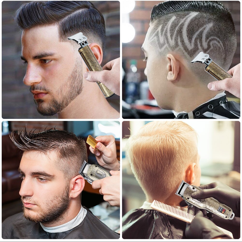 Surker Professional Hair Clippers for Men 2 pieces Suit Hair Machine Electric Cordless Barbershop Hair trimmer