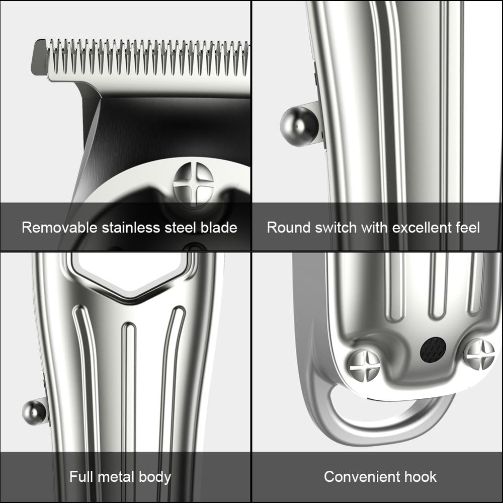 Surker Professional Hair Clippers Rechargeable Razor Haircut Machine For Men Adjustable Stainless Steel Blade
