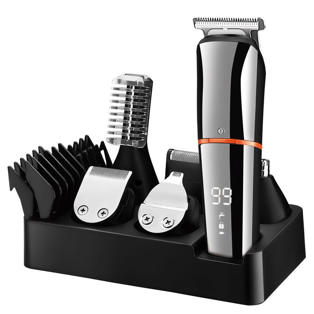 Surker Professional 5 In 1 Hair Clippers Electric Cordless Hair Machine Barber Trimmer For Men Multifunction Shaver Kit - surker