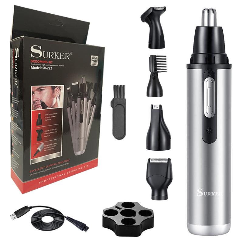 Surker 5-in-1 multi-function grooming set USB charging portable mini nose and ear hair trimmer 7