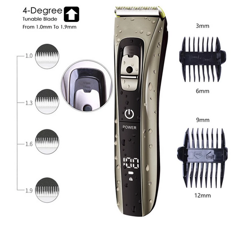 Surker Professional Hair Clippers Waterproof Cordless Fashion Rechargeable SK-629 - surker