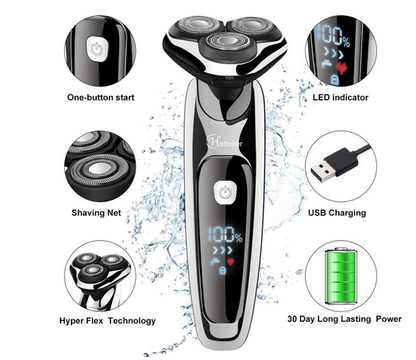 Surker cordless 3in1 grooming kit electric shaver rechargeable rotary RSCX-9598A - surker