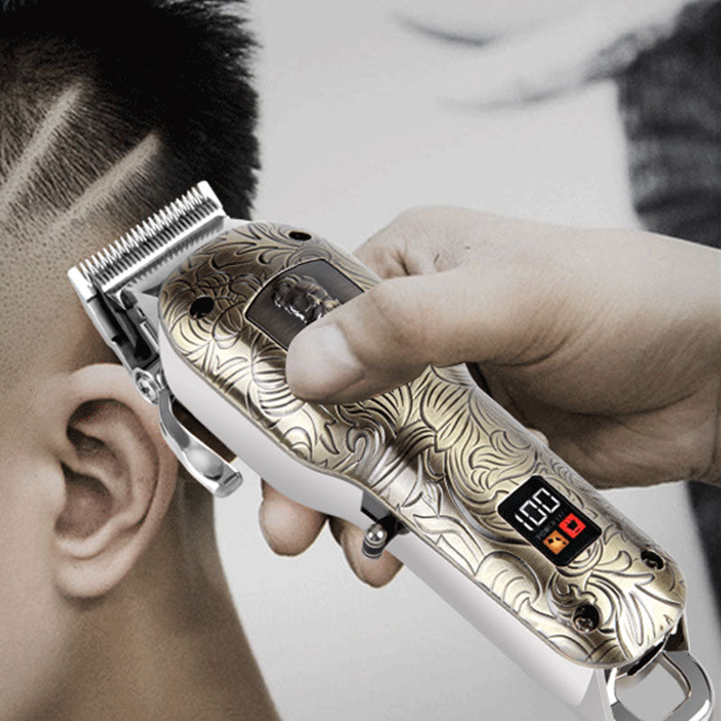 powerful LED electric hair clipper grooming professional LCD 4