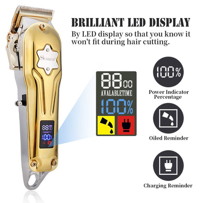 Surker Full metal professional hair clipper combo kit barber cordless SK-660F - surker