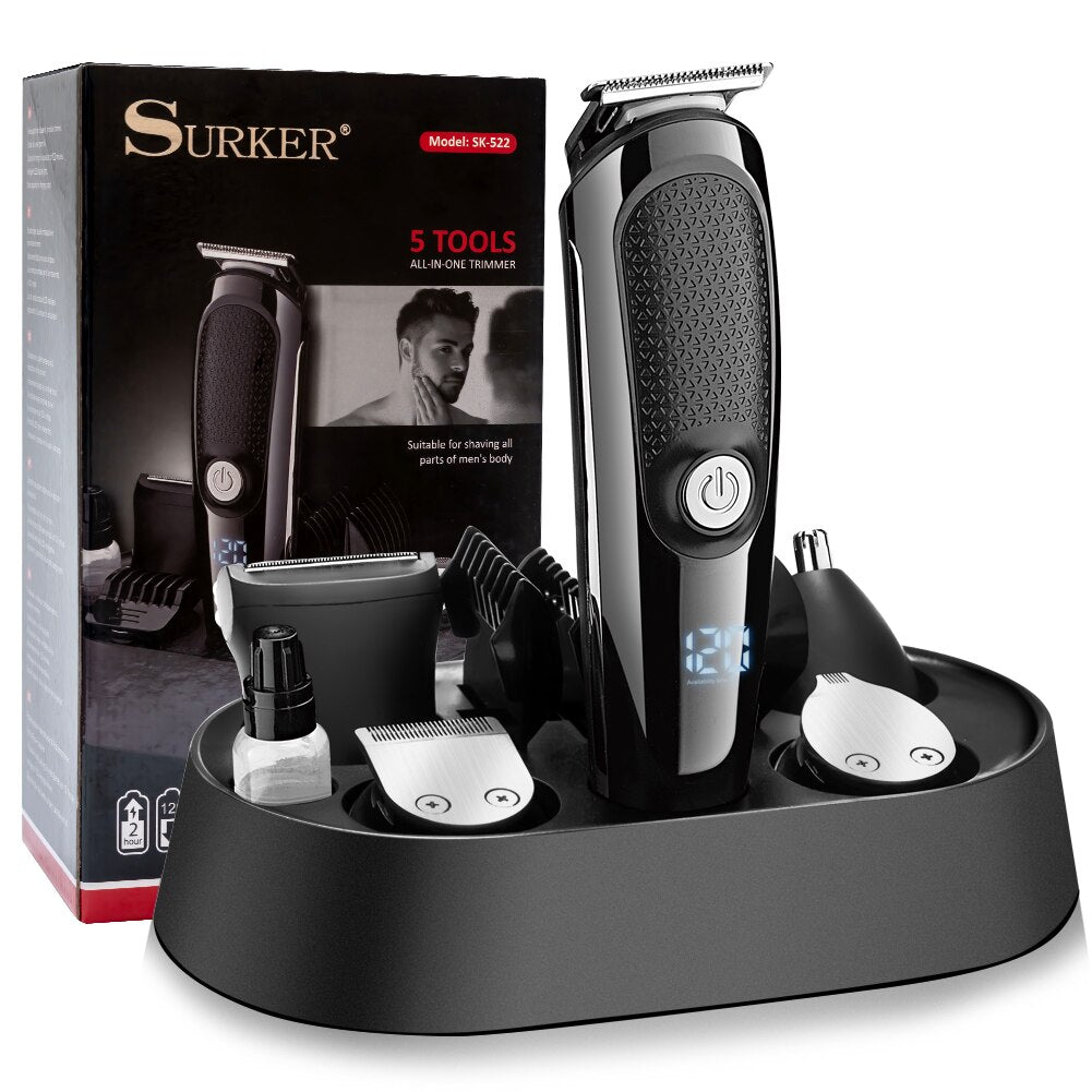 Surker kit hair trimmer pro clipper beard body shaver electric Cutting SK522B - surker