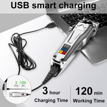 Surker Professional Hair clipper Mens Hair Cutter SET 2 Machine  Electric Cordless Hair Trimmer for Barber USB Charging