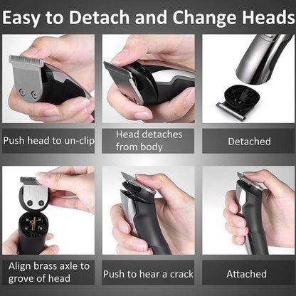 Surker 6in1 Hair Clipper Multifunction Rechargeable Wireless Electric FK8688 - surker