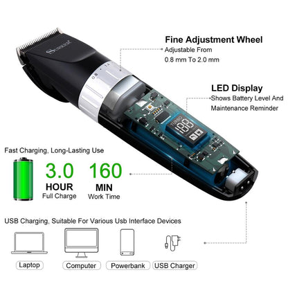Surker Electric Hair Clipper Rechargeable Professional Waterproof SK-535 - surker