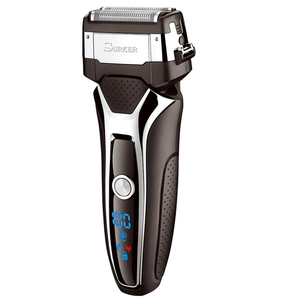 Turbo powerful wet dry electric shaver rechargeable foil face body shaver 4