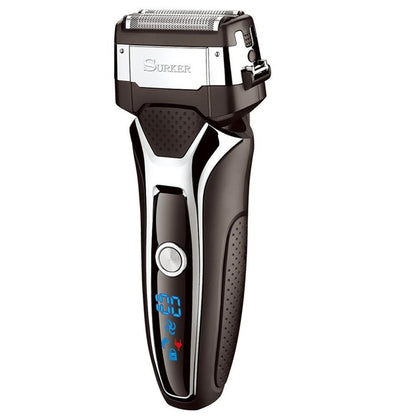Turbo powerful wet dry electric shaver rechargeable foil face body shaver 4