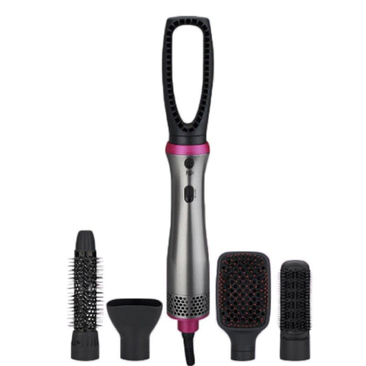 5in1 Professional hair dryer brush hot air styler comb curling iron roll styling brush hair dryer blow with nozzles heat setting - surker