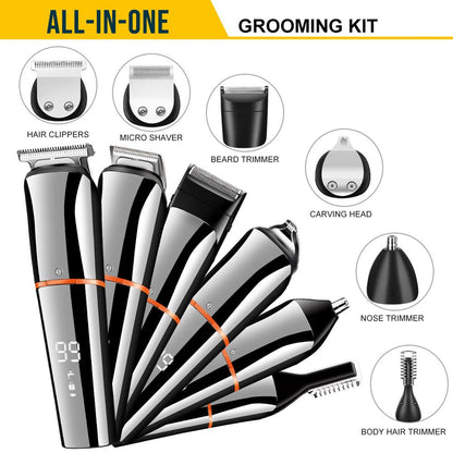Surker Professional 5 In 1 Hair Clippers Electric Cordless Hair Machine Barber Trimmer For Men Multifunction Shaver Kit - surker