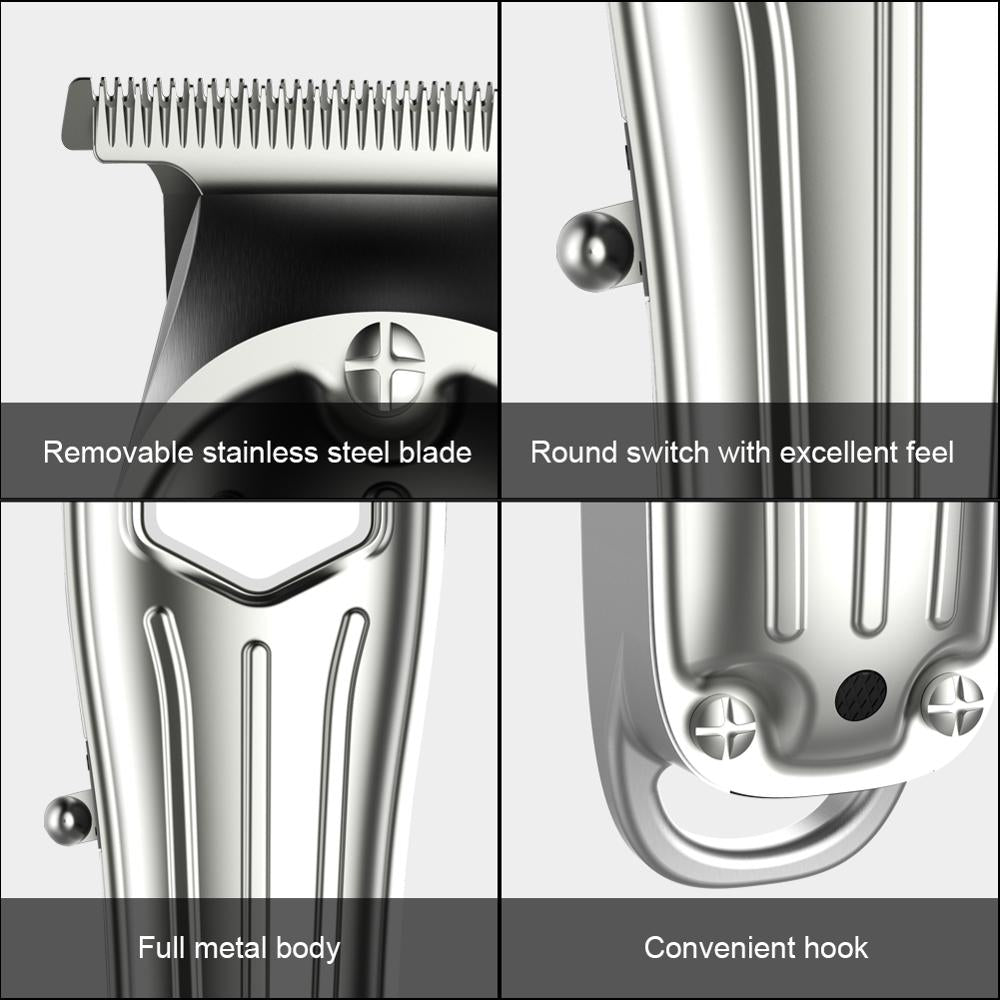 Surker Professional Hair Clippers Rechargeable Razor Haircut Machine For Men Adjustable Stainless Steel Blade