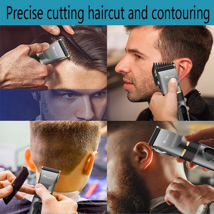 SURKER Electric Hair Clipper Ceramic Professional Fine Adjustable Hair Trimmer Low Noise Hair Cutting Machine Razor - surker