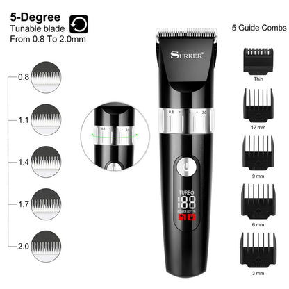 Surker Electric Hair Clipper Rechargeable Professional Waterproof SK-535 - surker