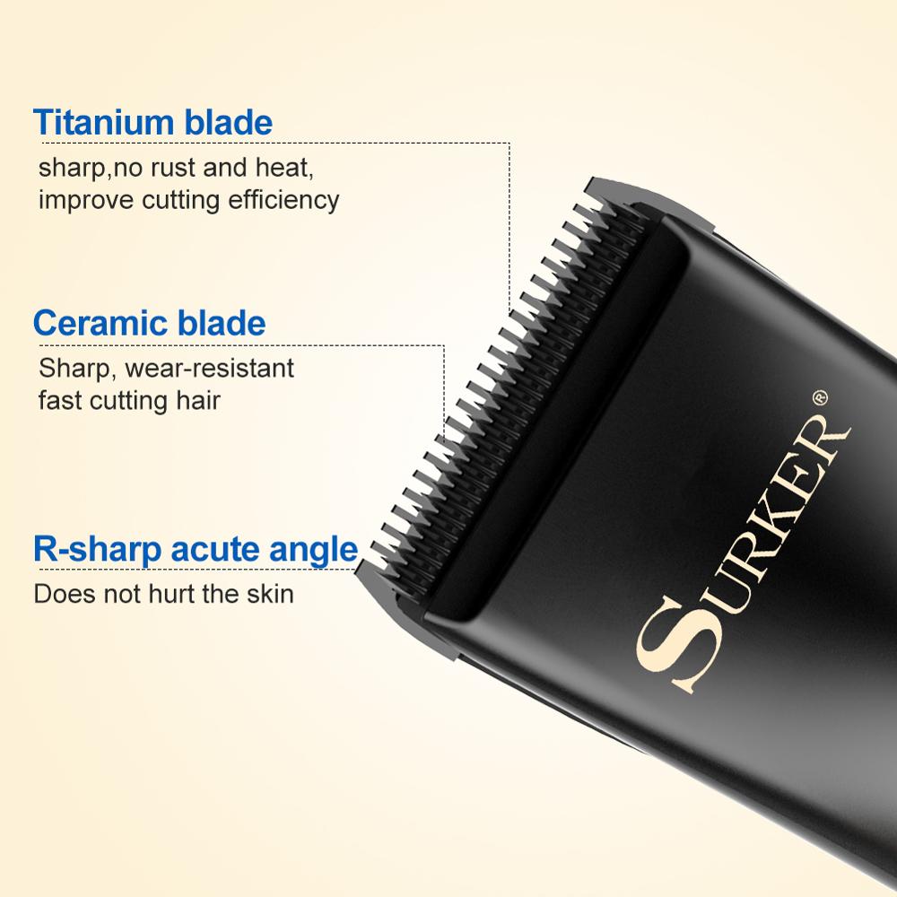 Surker Electric Hair Clipper Men's Pet Universal Silent Sharp Safety T2 - surker